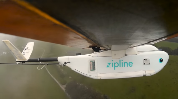 Zipline پهپاد تحویل پزشکی در ایالات متحده