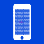 تصویر یک تلفن همراه با آرم fastText فیسبوک.